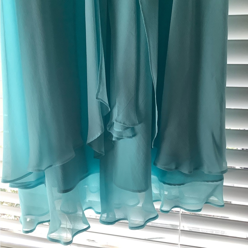 Donna Ricco Turquoise Backless Dress - Picture 2 of 5